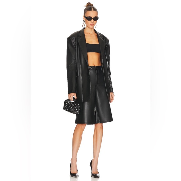 AFRM x Revolve Jasen The Utility Bermuda Faux Leather Short - Picture 2 of 5